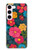 S4105 Vibrant Colorful Floral Pattern Case For Samsung Galaxy S23