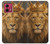S4093 Royal Lion Portrait Artwork Case For Motorola Moto G84