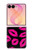 S2933 Pink Lips Kisses on Black Case For Samsung Galaxy Z Flip 8