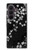S2544 Japanese Kimono Style Black Flower Pattern Case For Samsung Galaxy Z Fold 8 Ultra