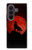 S2955 Wolf Howling Red Moon Case For Samsung Galaxy Z Fold 8 Ultra