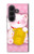 S3025 Pink Maneki Neko Lucky Cat Case For Samsung Galaxy Z Fold 8 Ultra