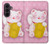 S3025 Pink Maneki Neko Lucky Cat Case For Samsung Galaxy Z Fold 8 Ultra