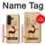S3081 Wooden Raindeer Graphic Printed Case For Samsung Galaxy Z Fold 8 Ultra