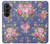 S3265 Vintage Flower Pattern Case For Samsung Galaxy Z Fold 8 Ultra