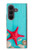 S3428 Aqua Wood Starfish Shell Case For Samsung Galaxy Z Fold 8 Ultra
