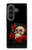 S3753 Dark Gothic Goth Skull Roses Case For Samsung Galaxy Z Fold 8 Ultra