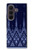 S3950 Textile Thai Blue Pattern Case For Samsung Galaxy Z Fold 8 Ultra