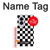 S1611 Black and White Check Chess Board Case For Samsung Galaxy Z Fold 8