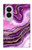 S3896 Purple Marble Gold Streaks Case For Samsung Galaxy Z Fold 8