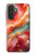 S4012 Red Marble Gold Veins Case For Samsung Galaxy A27