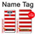 S2364 Red and White Striped Case For LG G6