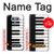 S3078 Black and White Piano Keyboard Case For LG G6