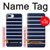 S2767 Navy White Striped Case For iPhone 7 Plus, iPhone 8 Plus