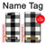 S2842 Black and White Buffalo Check Pattern Case For OnePlus 5T