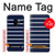 S2767 Navy White Striped Case For Samsung Galaxy S9