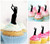 TA0011 Indian Dance Silhouette Party Wedding Birthday Acrylic Cupcake Toppers Decor 10 pcs