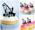 TA0018 Windsurfing Silhouette Party Wedding Birthday Acrylic Cupcake Toppers Decor 10 pcs