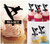 TA0020 Surf Surfboard Silhouette Party Wedding Birthday Acrylic Cupcake Toppers Decor 10 pcs