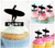 TA0021 Surfboard Man Silhouette Party Wedding Birthday Acrylic Cupcake Toppers Decor 10 pcs