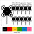 TA0053 Drone Silhouette Party Wedding Birthday Acrylic Cupcake Toppers Decor 10 pcs