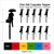 TA0061 Business Man with an Umbrella Silhouette Party Wedding Birthday Acrylic Cupcake Toppers Decor 10 pcs