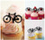 TA0070 Bicycle Silhouette Party Wedding Birthday Acrylic Cupcake Toppers Decor 10 pcs