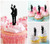 TA0093 Business Man Silhouette Party Wedding Birthday Acrylic Cupcake Toppers Decor 10 pcs