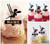 TA0100 Fairy Tinkerbell and a Swinging Chair Silhouette Party Wedding Birthday Acrylic Cupcake Toppers Decor 10 pcs