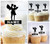 TA0115 Fairy Couple Silhouette Party Wedding Birthday Acrylic Cupcake Toppers Decor 10 pcs