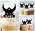 TA0135 Viking Helmet Silhouette Party Wedding Birthday Acrylic Cupcake Toppers Decor 10 pcs