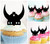TA0135 Viking Helmet Silhouette Party Wedding Birthday Acrylic Cupcake Toppers Decor 10 pcs