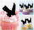 TA0139 Jet Fighter Silhouette Party Wedding Birthday Acrylic Cupcake Toppers Decor 10 pcs