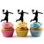 TA0146 Basketball Slam Dunk Silhouette Party Wedding Birthday Acrylic Cupcake Toppers Decor 10 pcs
