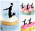 TA0148 Basketball Slam Dunk Silhouette Party Wedding Birthday Acrylic Cupcake Toppers Decor 10 pcs