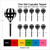 TA0187 Hot Air Balloon Silhouette Party Wedding Birthday Acrylic Cupcake Toppers Decor 10 pcs