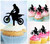 TA0198 Extreme Motocross Racing Silhouette Party Wedding Birthday Acrylic Cupcake Toppers Decor 10 pcs
