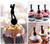 TA0217 Golf Hole in One Silhouette Party Wedding Birthday Acrylic Cupcake Toppers Decor 10 pcs