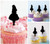 TA0239 Alice's Adventures in Wonderland Silhouette Party Wedding Birthday Acrylic Cupcake Toppers Decor 10 pcs