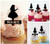TA0240 Alice's Adventures in Wonderland Silhouette Party Wedding Birthday Acrylic Cupcake Toppers Decor 10 pcs