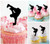 TA0253 Hip Hop Dancing Silhouette Party Wedding Birthday Acrylic Cupcake Toppers Decor 10 pcs