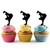 TA0253 Hip Hop Dancing Silhouette Party Wedding Birthday Acrylic Cupcake Toppers Decor 10 pcs
