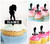 TA0284 Lovers Couple Kiss Silhouette Party Wedding Birthday Acrylic Cupcake Toppers Decor 10 pcs