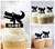 TA0295 Alligator Silhouette Party Wedding Birthday Acrylic Cupcake Toppers Decor 10 pcs