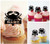 TA0330 Crab Silhouette Party Wedding Birthday Acrylic Cupcake Toppers Decor 10 pcs
