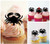 TA0330 Crab Silhouette Party Wedding Birthday Acrylic Cupcake Toppers Decor 10 pcs