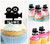 TA0351 Movie Camera Silhouette Party Wedding Birthday Acrylic Cupcake Toppers Decor 10 pcs