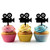 TA0351 Movie Camera Silhouette Party Wedding Birthday Acrylic Cupcake Toppers Decor 10 pcs