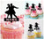 TA0353 Senior Prom Couple Ballroom Dance Silhouette Party Wedding Birthday Acrylic Cupcake Toppers Decor 10 pcs