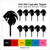 TA0383 Lion Leo Zodiac Silhouette Party Wedding Birthday Acrylic Cupcake Toppers Decor 10 pcs